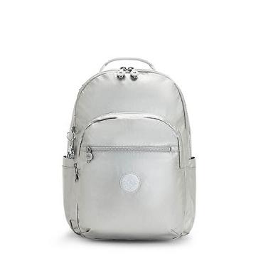 Bolsas Para Portatil Kipling Seoul Large Metallic 15" Backpack Plateados | MX 1659EB